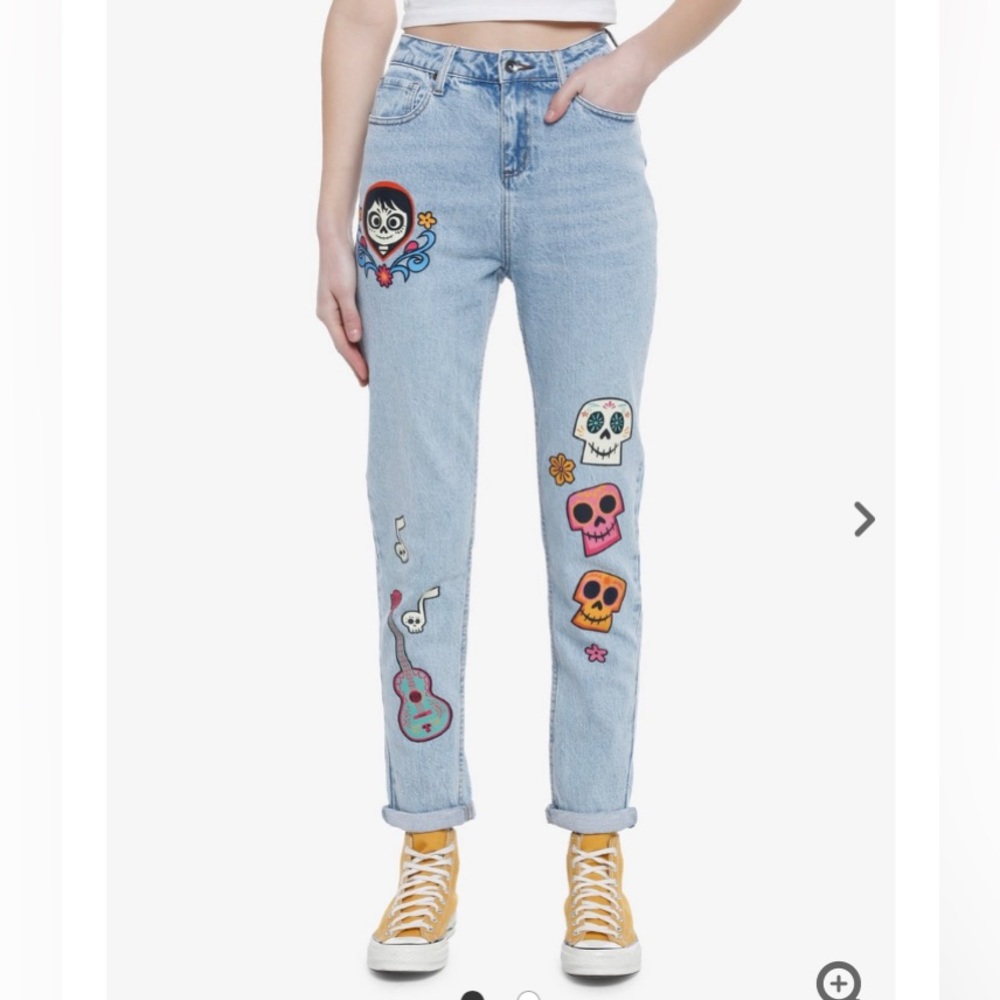 Hot Topic Disney Pixar COCO Mom Jeans size 13 - worn twice!